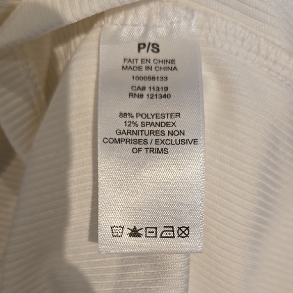 White Ribbed Tank Top - Picture 5 of 6